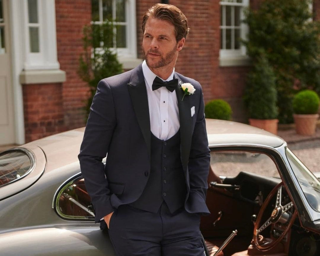 Tiavllya Tiavllya Fashion Men's Suits Slim Fit 3 Pieces Peak Lapel Tuxedos (Blazer+Vest+ Pant)