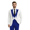 Tiavllya Tiavllya Fashion Men's Suits Slim Fit 3 Pieces Peak Lapel Tuxedos (White Blazer+Vest+ Pant)