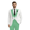Tiavllya Tiavllya Fashion Men's Suits Slim Fit 3 Pieces Peak Lapel Tuxedos (White Blazer+Vest+ Pant)