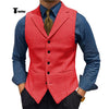Tiavllya Tiavllya Fashion Men's vest Houndstooth Notch Lapel Waistcoat