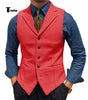 Tiavllya Tiavllya Fashion Men's vest Houndstooth Notch Lapel Waistcoat