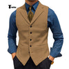 Tiavllya Tiavllya Fashion Men's vest Houndstooth Notch Lapel Waistcoat