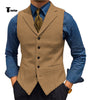 Tiavllya Tiavllya Fashion Men's vest Houndstooth Notch Lapel Waistcoat