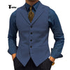 Tiavllya Tiavllya Fashion Men's vest Houndstooth Notch Lapel Waistcoat