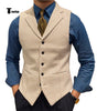 Tiavllya Tiavllya Fashion Men's vest Houndstooth Notch Lapel Waistcoat