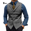 Tiavllya Tiavllya Fashion Men's vest Houndstooth Notch Lapel Waistcoat