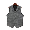 Tiavllya Tiavllya Fashion Men's vest Houndstooth Notch Lapel Waistcoat