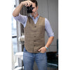 Tiavllya Tiavllya Fashion Men's vest Houndstooth V Neck Waistcoat