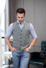 Tiavllya Tiavllya Fashion Men's vest Houndstooth V Neck Waistcoat