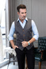 Tiavllya Tiavllya Fashion Men's Vest Stripe V Neck Waistcoat