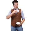 Tiavllya Tiavllya Fashion Men's vest Tweed Herringbone Notch Lapel Waistcoat