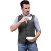 Tiavllya Tiavllya Fashion Men's vest Tweed Herringbone Notch Lapel Waistcoat