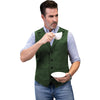 Tiavllya Tiavllya Fashion Men's vest Tweed Herringbone Notch Lapel Waistcoat