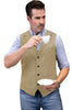 Tiavllya Tiavllya Fashion Men's vest Tweed Herringbone Notch Lapel Waistcoat