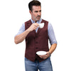 Tiavllya Tiavllya Fashion Men's vest Tweed Herringbone Notch Lapel Waistcoat