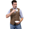Tiavllya Tiavllya Fashion Men's vest Tweed Herringbone Notch Lapel Waistcoat