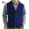 Tiavllya Tiavllya Fashion Men's vest Tweed Notch Lapel Waistcoat