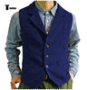 Tiavllya Tiavllya Fashion Men's vest Tweed Notch Lapel Waistcoat