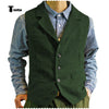 Tiavllya Tiavllya Fashion Men's vest Tweed Notch Lapel Waistcoat