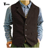Tiavllya Tiavllya Fashion Men's vest Tweed Notch Lapel Waistcoat