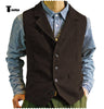 Tiavllya Tiavllya Fashion Men's vest Tweed Notch Lapel Waistcoat