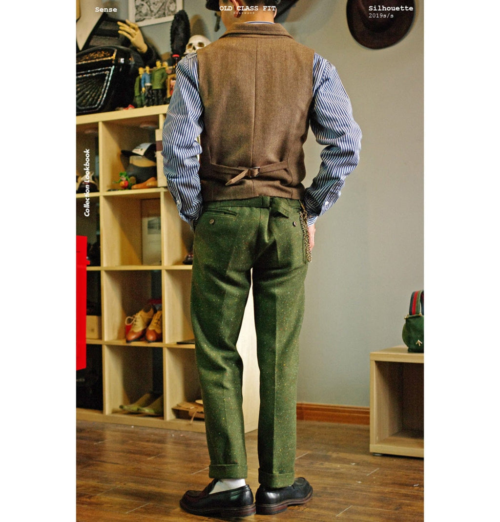 Tiavllya Tiavllya Fashion Men's vest Tweed Notch Lapel Waistcoat