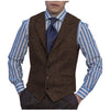Tiavllya Tiavllya Fashion Men's vest Tweed Notch Lapel Waistcoat