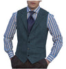 Tiavllya Tiavllya Fashion Men's vest Tweed Notch Lapel Waistcoat