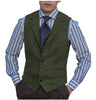 Tiavllya Tiavllya Fashion Men's vest Tweed Notch Lapel Waistcoat