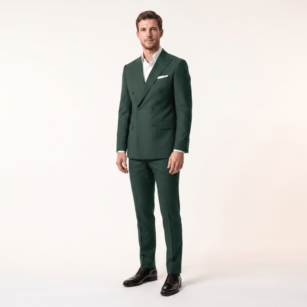 Tiavllya Tiavllya Fashion Mens 2 Pieces Men’s Suit Slim Fit Flat Peak Lapel Tuxedos (Blazer+Pants)