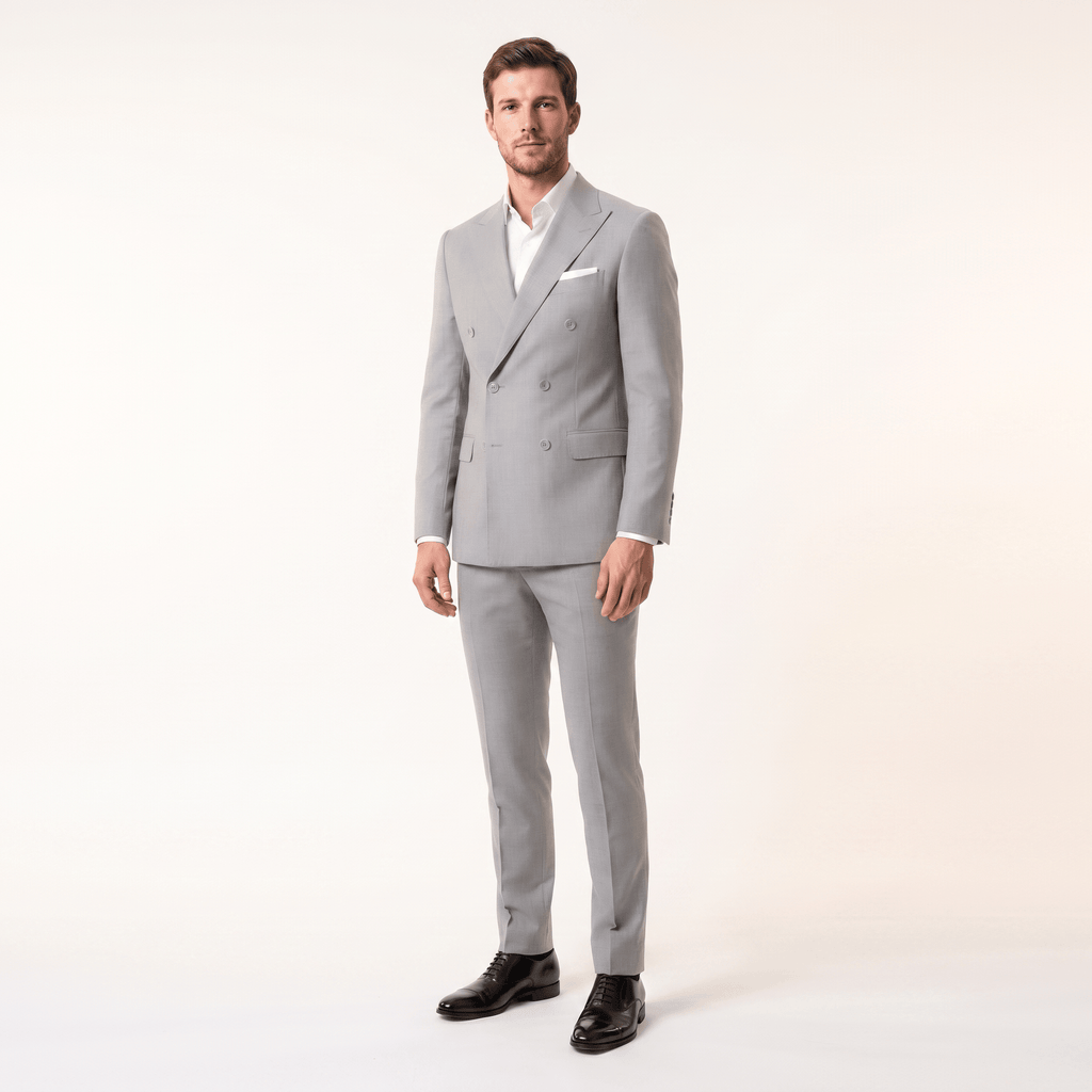 Tiavllya Tiavllya Fashion Mens 2 Pieces Men’s Suit Slim Fit Flat Peak Lapel Tuxedos (Blazer+Pants)