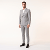 Tiavllya Tiavllya Fashion Mens 2 Pieces Men’s Suit Slim Fit Flat Peak Lapel Tuxedos (Blazer+Pants)