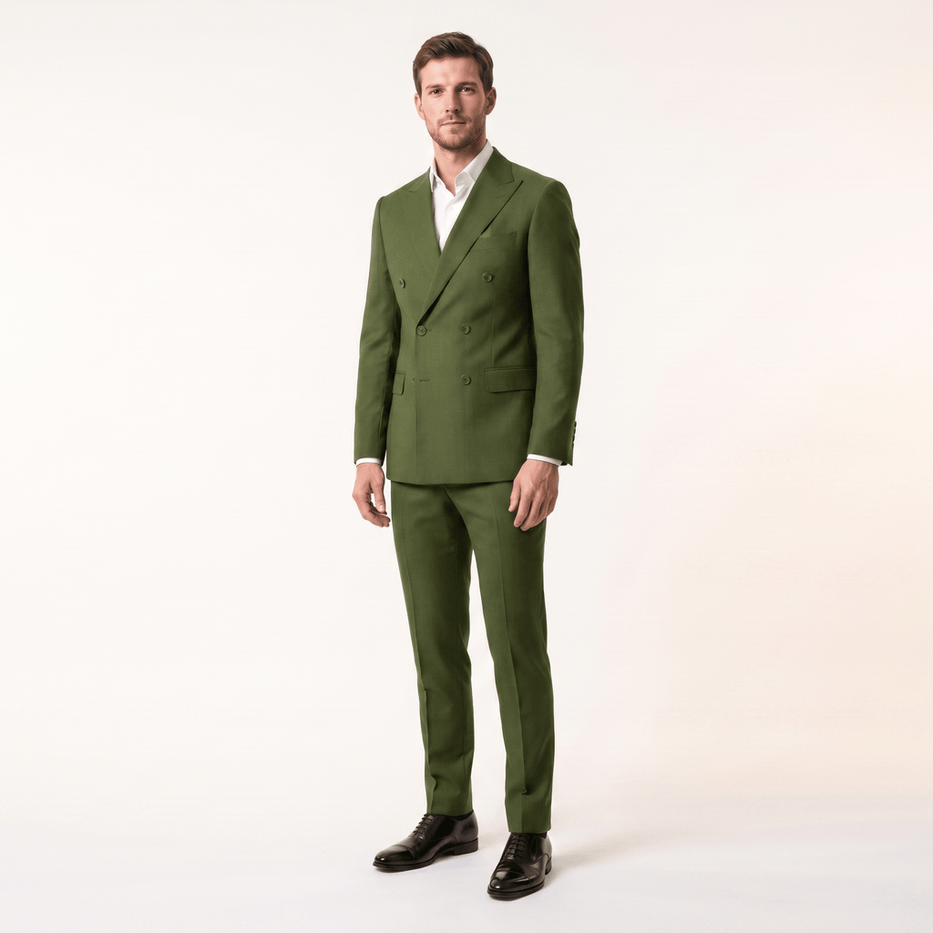 Tiavllya Tiavllya Fashion Mens 2 Pieces Men’s Suit Slim Fit Flat Peak Lapel Tuxedos (Blazer+Pants)
