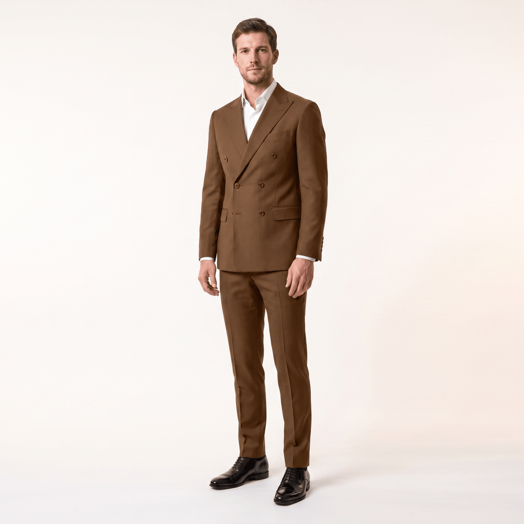 Tiavllya Tiavllya Fashion Mens 2 Pieces Men’s Suit Slim Fit Flat Peak Lapel Tuxedos (Blazer+Pants)