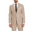 Tiavllya Tiavllya Fashion Mens Suit 2 Pieces Plaid Peak Lapel Tuxedos (Blazer+Pants)