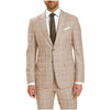 Tiavllya Tiavllya Fashion Mens Suit 2 Pieces Plaid Peak Lapel Tuxedos (Blazer+Pants)