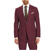 Tiavllya Tiavllya Fashion Mens Suit 2 Pieces Plaid Peak Lapel Tuxedos (Blazer+Pants)
