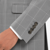 Tiavllya Tiavllya Fashion Mens Suit 2 Pieces Plaid Peak Lapel Tuxedos (Blazer+Pants)