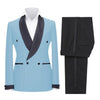 Tiavllya Tiavllya Fashion Mens Suit Double Breasts Shawl Lapel 2 Pieces (Blazer+Pants)