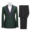 Tiavllya Tiavllya Fashion Mens Suit Double Breasts Shawl Lapel 2 Pieces (Blazer+Pants)