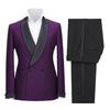Tiavllya Tiavllya Fashion Mens Suit Double Breasts Shawl Lapel 2 Pieces (Blazer+Pants)