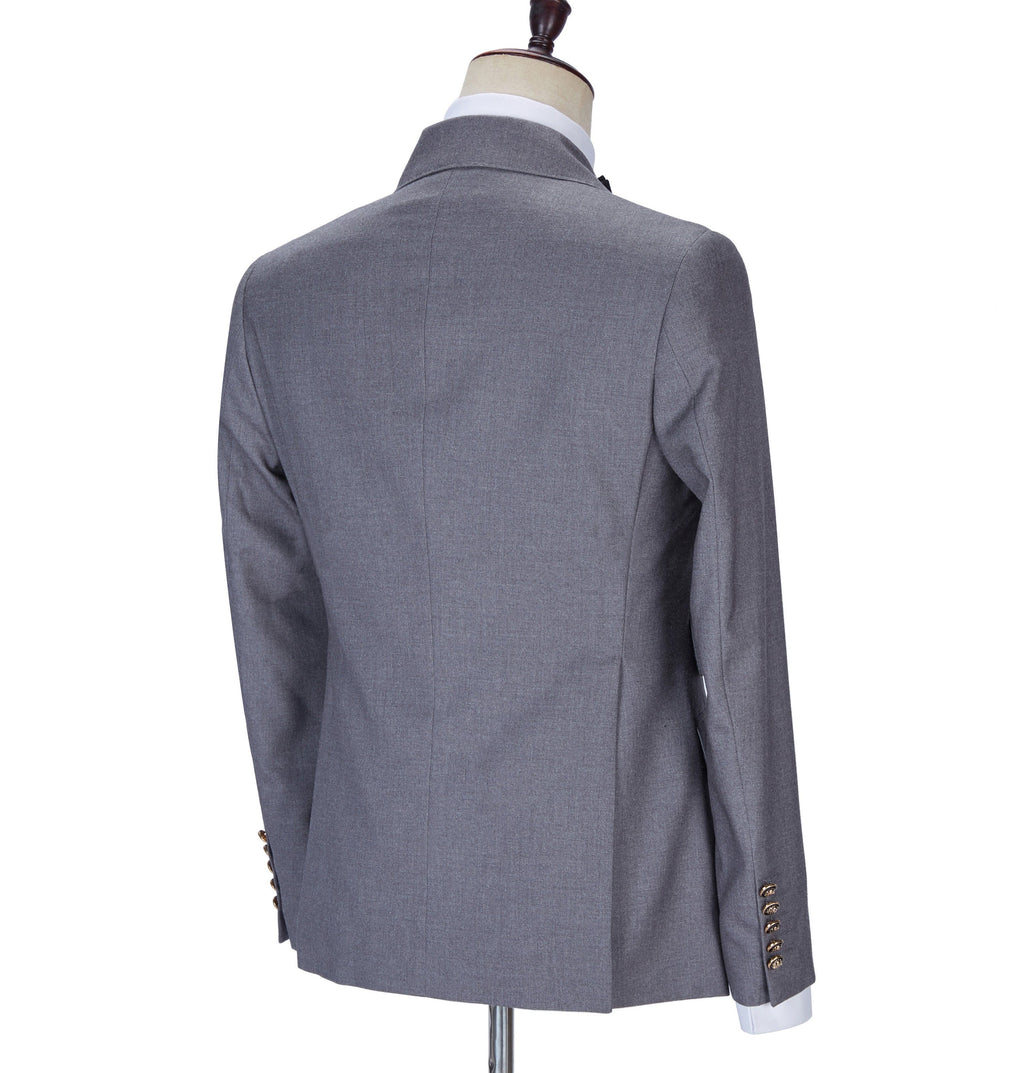 Tiavllya Tiavllya Formal 2 Pieces Mens Suit Double Breasted Flat Notch Lapel Tuxedos (Blazer+Pants)