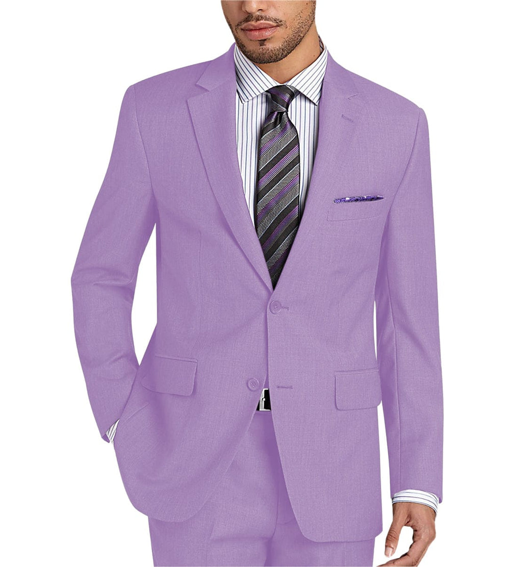 Tiavllya Tiavllya Formal 2 Pieces Mens Suit Flat Notch Lapel Tuxedos For Wedding (Blazer+Pants)