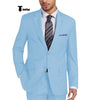 Tiavllya Tiavllya Formal 2 Pieces Mens Suit Flat Notch Lapel Tuxedos For Wedding (Blazer+Pants)
