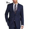 Tiavllya Tiavllya Formal 2 Pieces Mens Suit Flat Notch Lapel Tuxedos For Wedding (Blazer+Pants)