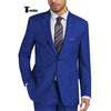 Tiavllya Tiavllya Formal 2 Pieces Mens Suit Flat Notch Lapel Tuxedos For Wedding (Blazer+Pants)
