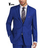 Tiavllya Tiavllya Formal 2 Pieces Mens Suit Flat Notch Lapel Tuxedos For Wedding (Blazer+Pants)