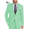 Tiavllya Tiavllya Formal 2 Pieces Mens Suit Flat Notch Lapel Tuxedos For Wedding (Blazer+Pants)