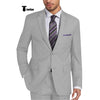 Tiavllya Tiavllya Formal 2 Pieces Mens Suit Flat Notch Lapel Tuxedos For Wedding (Blazer+Pants)