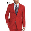 Tiavllya Tiavllya Formal 2 Pieces Mens Suit Flat Notch Lapel Tuxedos For Wedding (Blazer+Pants)